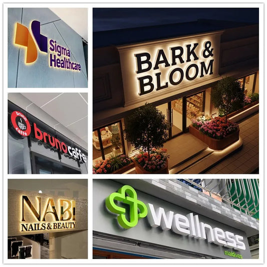 Business Logo Sign Custom 3D Backlit Business Sign Office Sign Shop Business Metal Logo Acrylic Wall Sign Trade Show