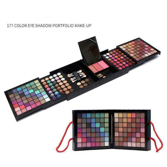 A Foreign Trade on Behalf of Explosion Deluxe 177 Color Eye Shadow Bronzing Plate Combination Makeup Set White Optional
