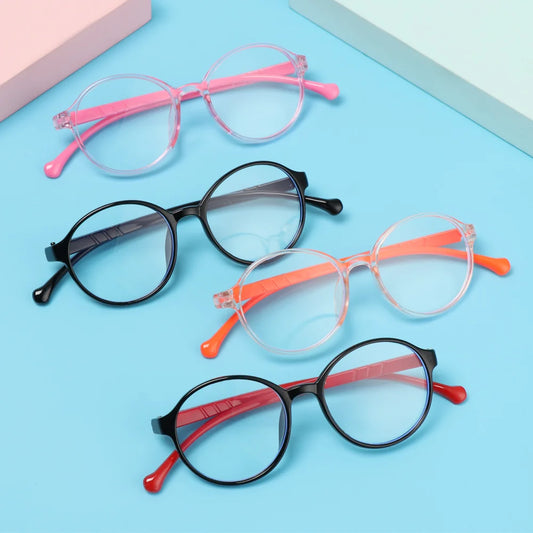 1PC Anti-Blue Kids Glasses Boys Girls Portable Ultra Light Frame Computer Eye Protection Eyeglasses Vision Care Spectacles