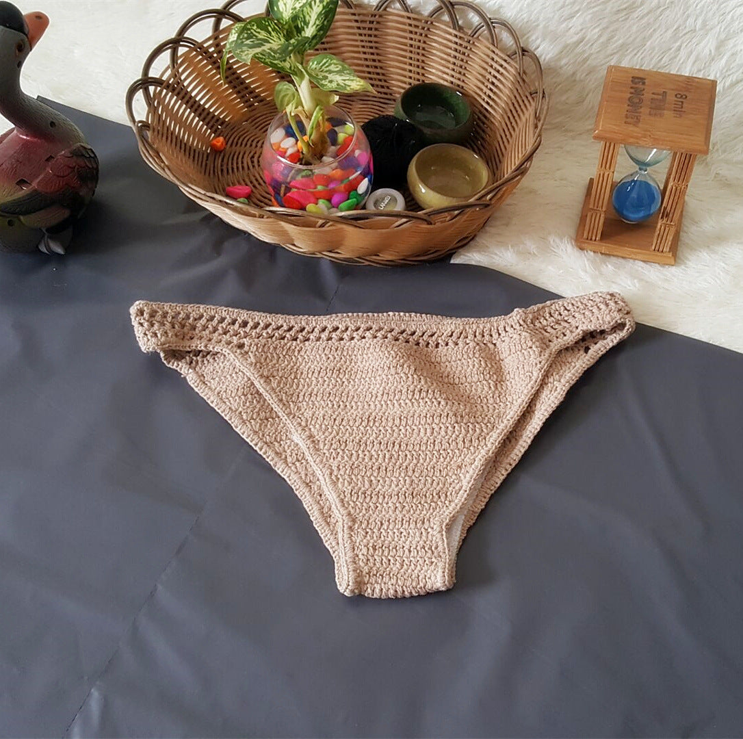 Europe and the United States New Woman Swimsuit Set, Beach Sunshine Bath, Foreign Trade Crochet Crochet Tassel Bikini