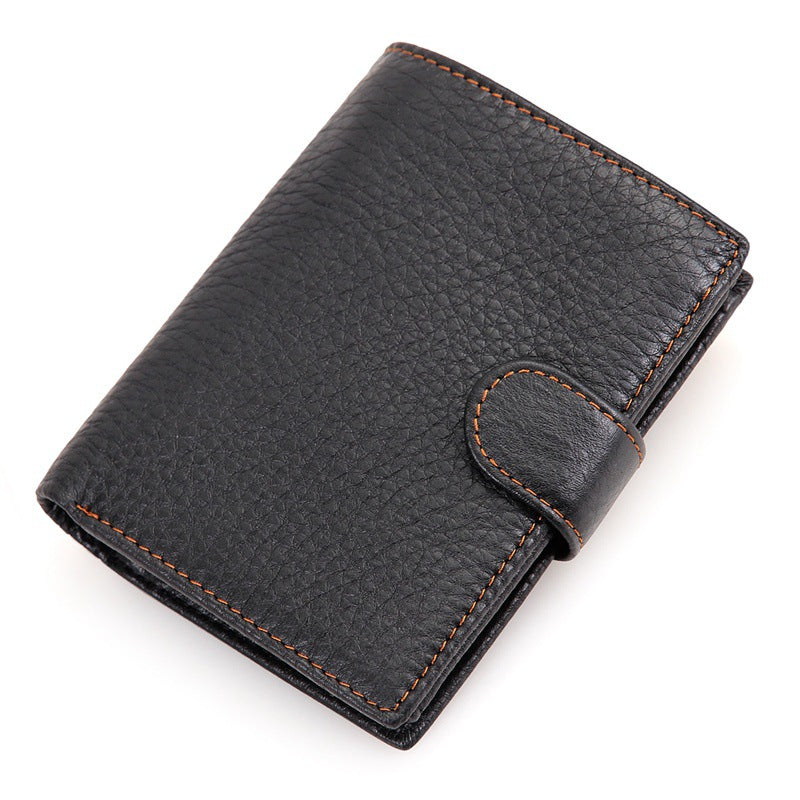 J.M.D Leather Wallet Multi Card Leather Men'S Wallet Purse RFID Scan 8129 anti Foreign Trade