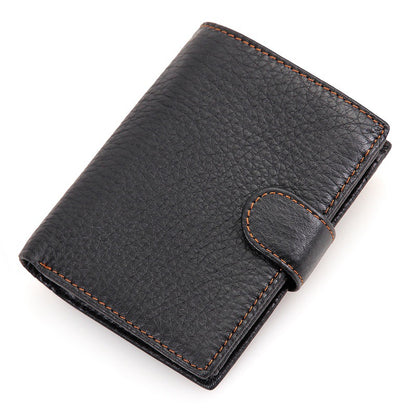 J.M.D Leather Wallet Multi Card Leather Men'S Wallet Purse RFID Scan 8129 anti Foreign Trade