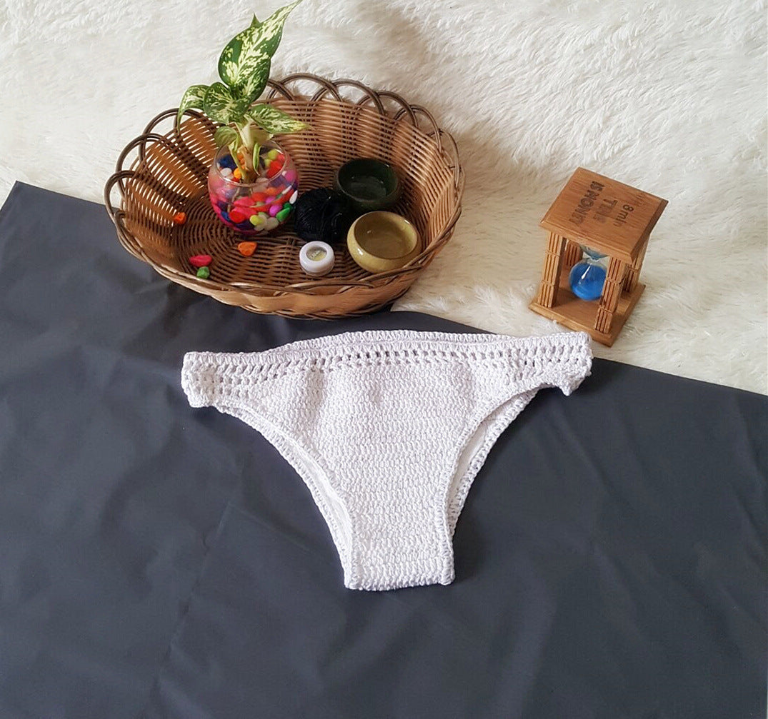 Europe and the United States New Woman Swimsuit Set, Beach Sunshine Bath, Foreign Trade Crochet Crochet Tassel Bikini