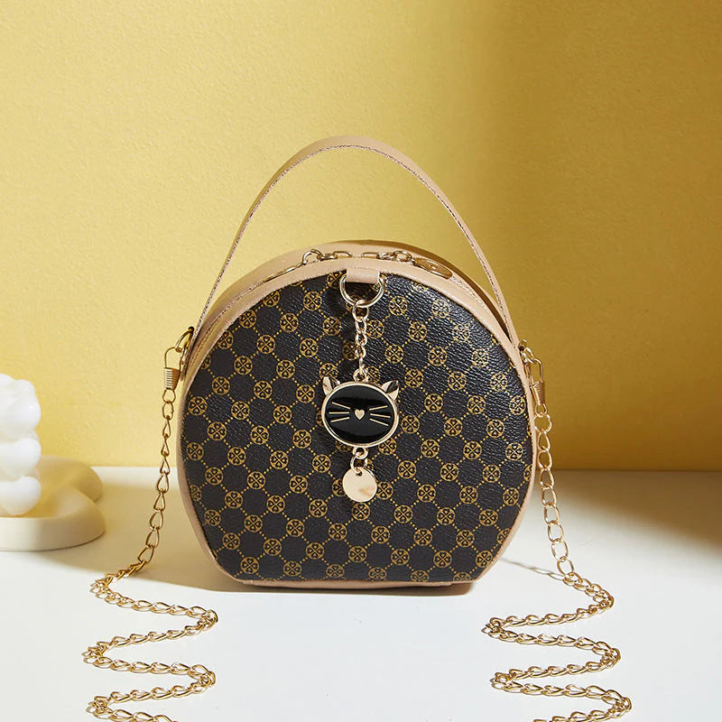 Flower Small round Bag 2024Small Bag Simple Casual Small Bag Foreign Trade Manufacturers Wholesale Printing Foreign Style Bag