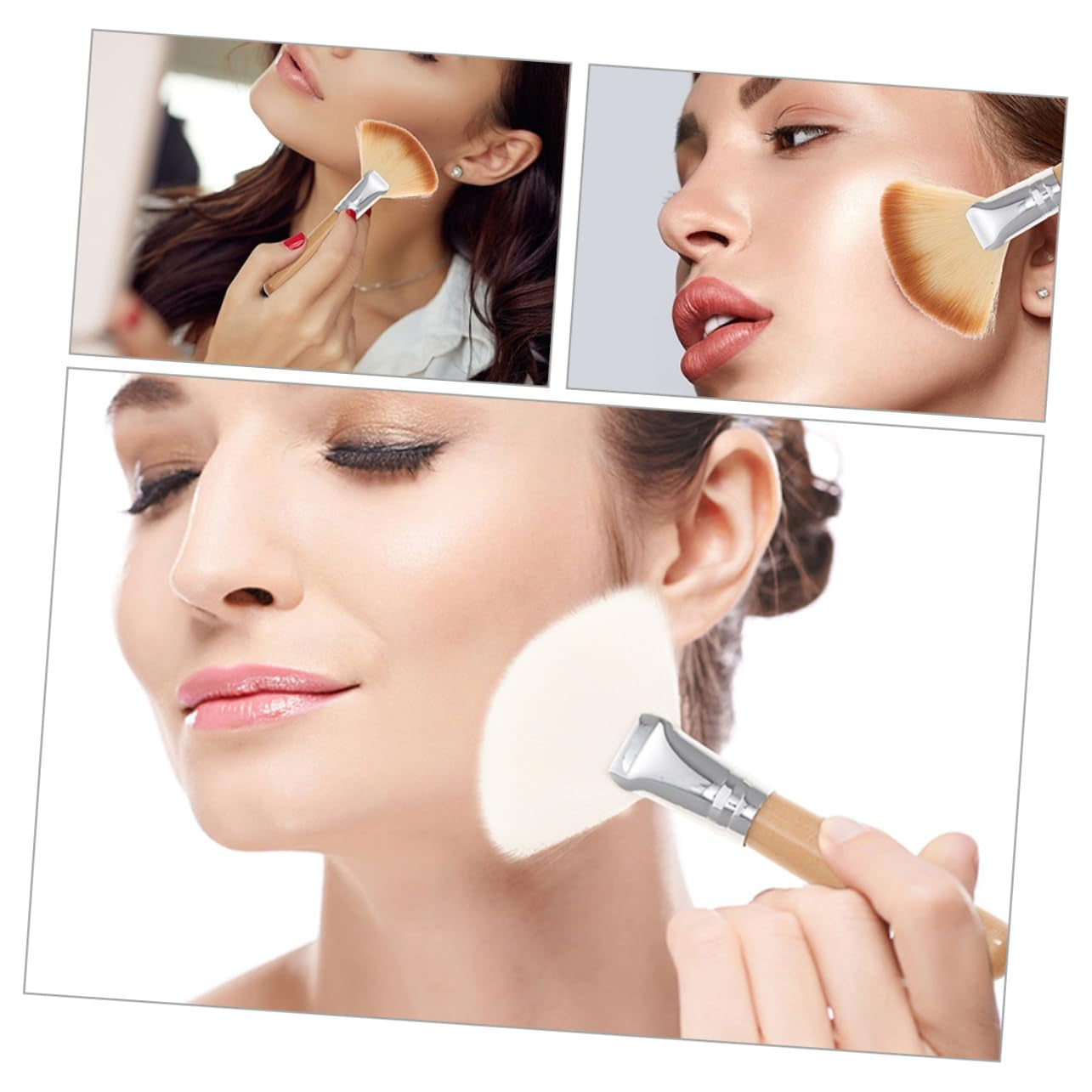 4Pcs Makeup Brush Powder for Highlighter Blush Face Professional Makeup Tools