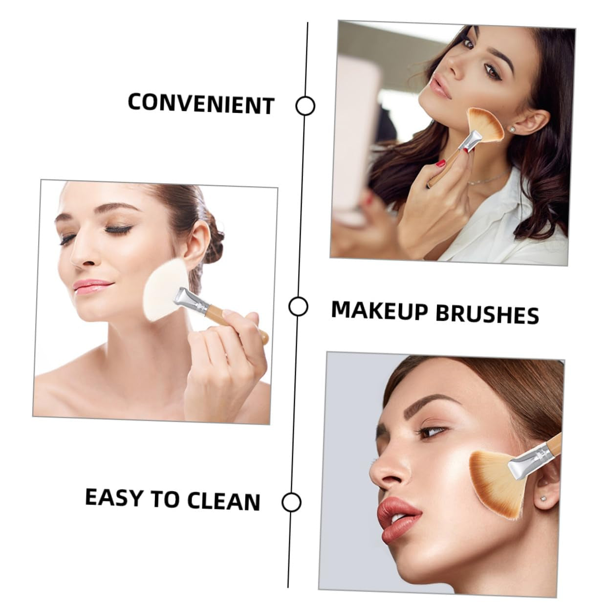 4Pcs Makeup Brush Powder for Highlighter Blush Face Professional Makeup Tools