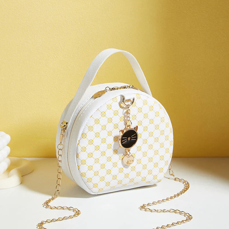 Flower Small round Bag 2024Small Bag Simple Casual Small Bag Foreign Trade Manufacturers Wholesale Printing Foreign Style Bag