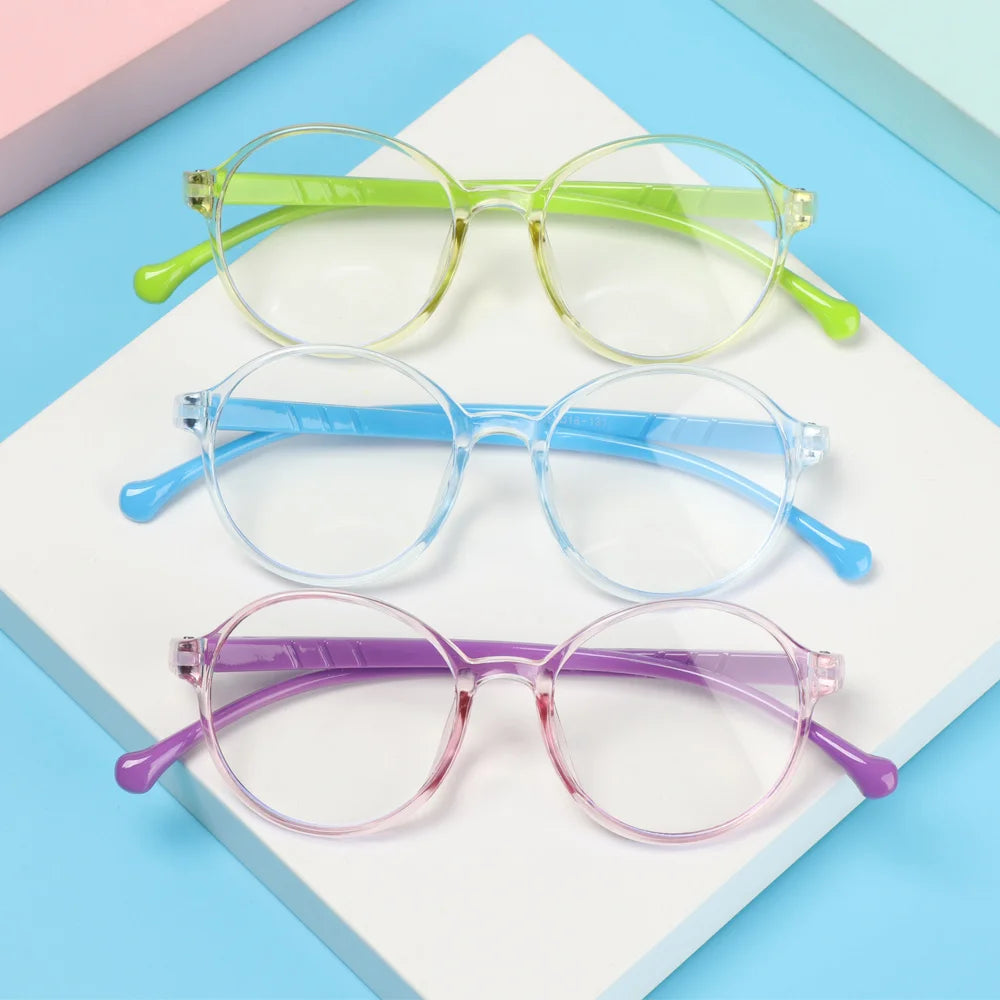 1PC Anti-Blue Kids Glasses Boys Girls Portable Ultra Light Frame Computer Eye Protection Eyeglasses Vision Care Spectacles