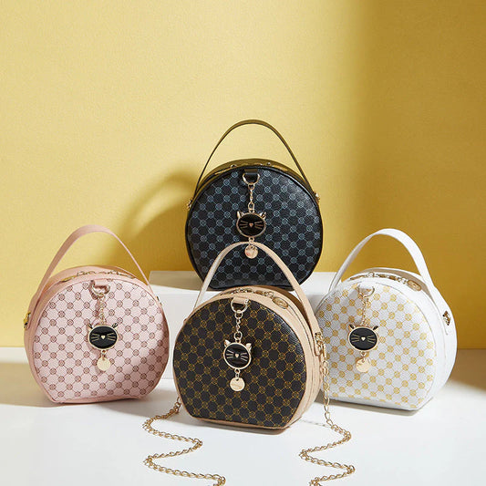 Flower Small round Bag 2024Small Bag Simple Casual Small Bag Foreign Trade Manufacturers Wholesale Printing Foreign Style Bag