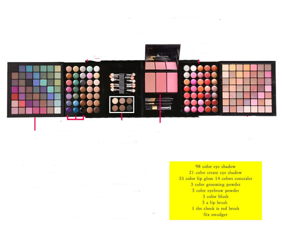 A Foreign Trade on Behalf of Explosion Deluxe 177 Color Eye Shadow Bronzing Plate Combination Makeup Set White Optional