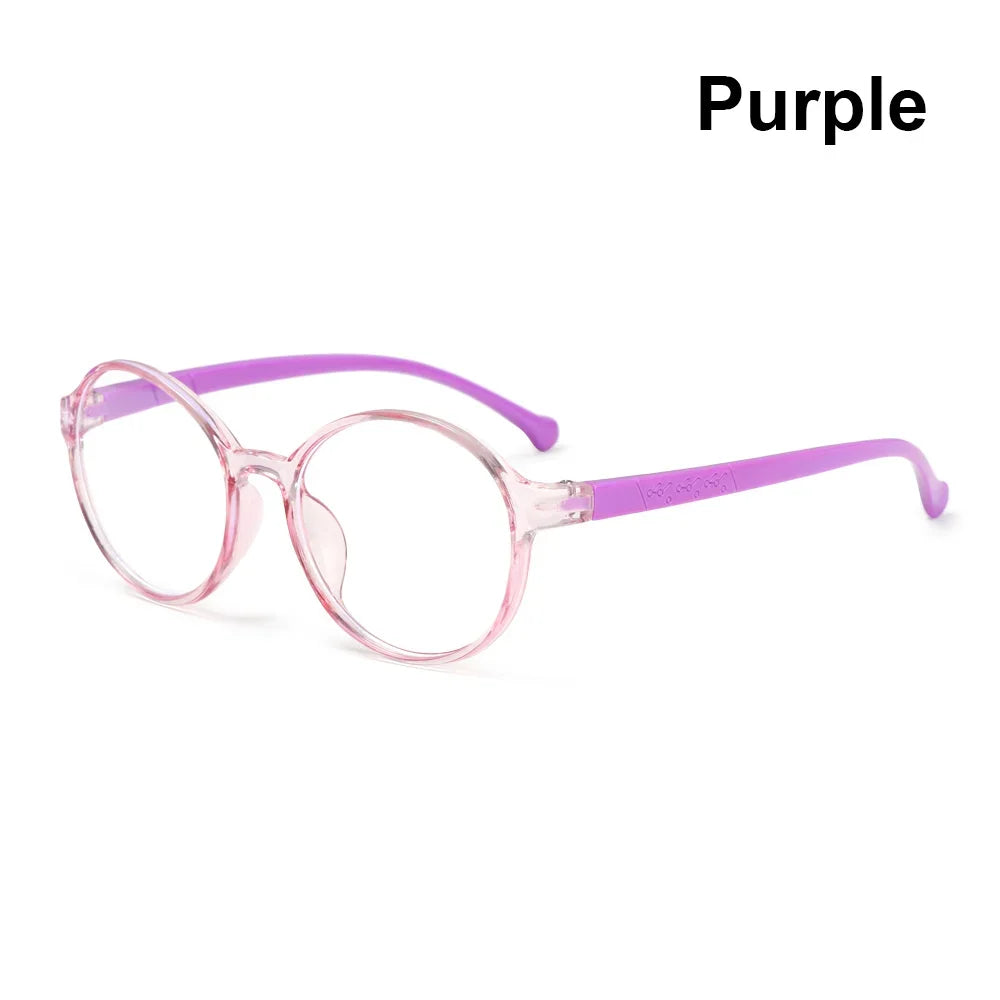 1PC Anti-Blue Kids Glasses Boys Girls Portable Ultra Light Frame Computer Eye Protection Eyeglasses Vision Care Spectacles