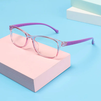 1PC Anti-Blue Kids Glasses Boys Girls Portable Ultra Light Frame Computer Eye Protection Eyeglasses Vision Care Spectacles