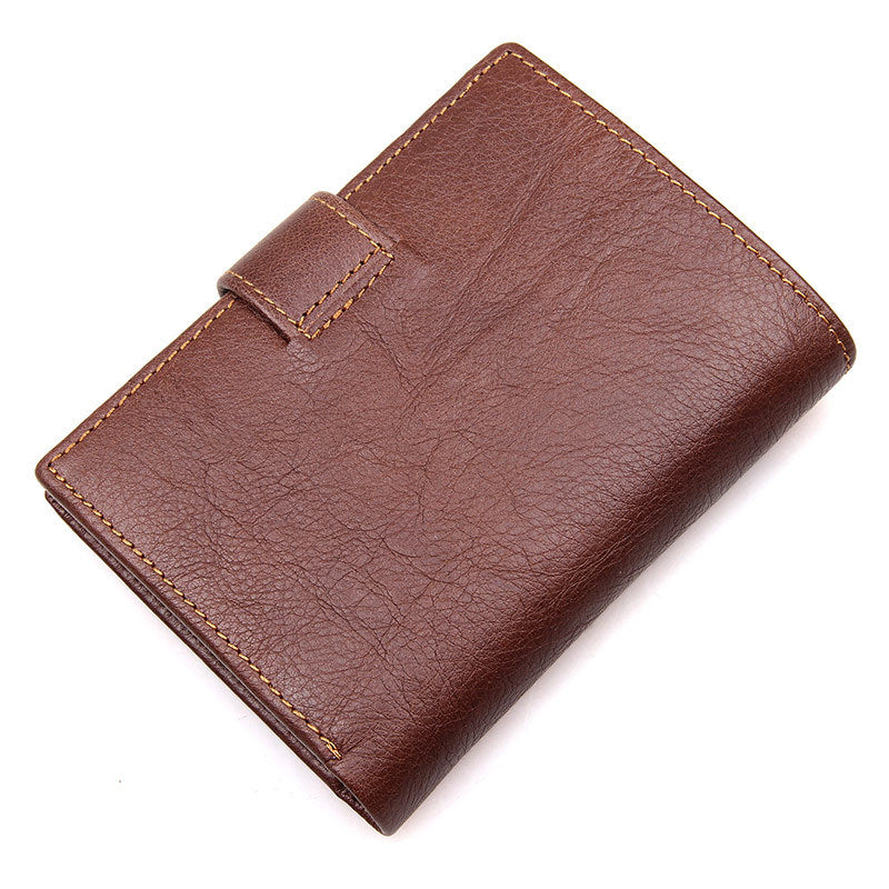 J.M.D Leather Wallet Multi Card Leather Men'S Wallet Purse RFID Scan 8129 anti Foreign Trade