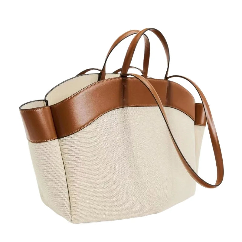 Foreign Trade Fashion Beautiful Canvas Satchels Bag New Mommy Bag Large Capacity Commuter Hand Bill Shoulder Casual Tote Package