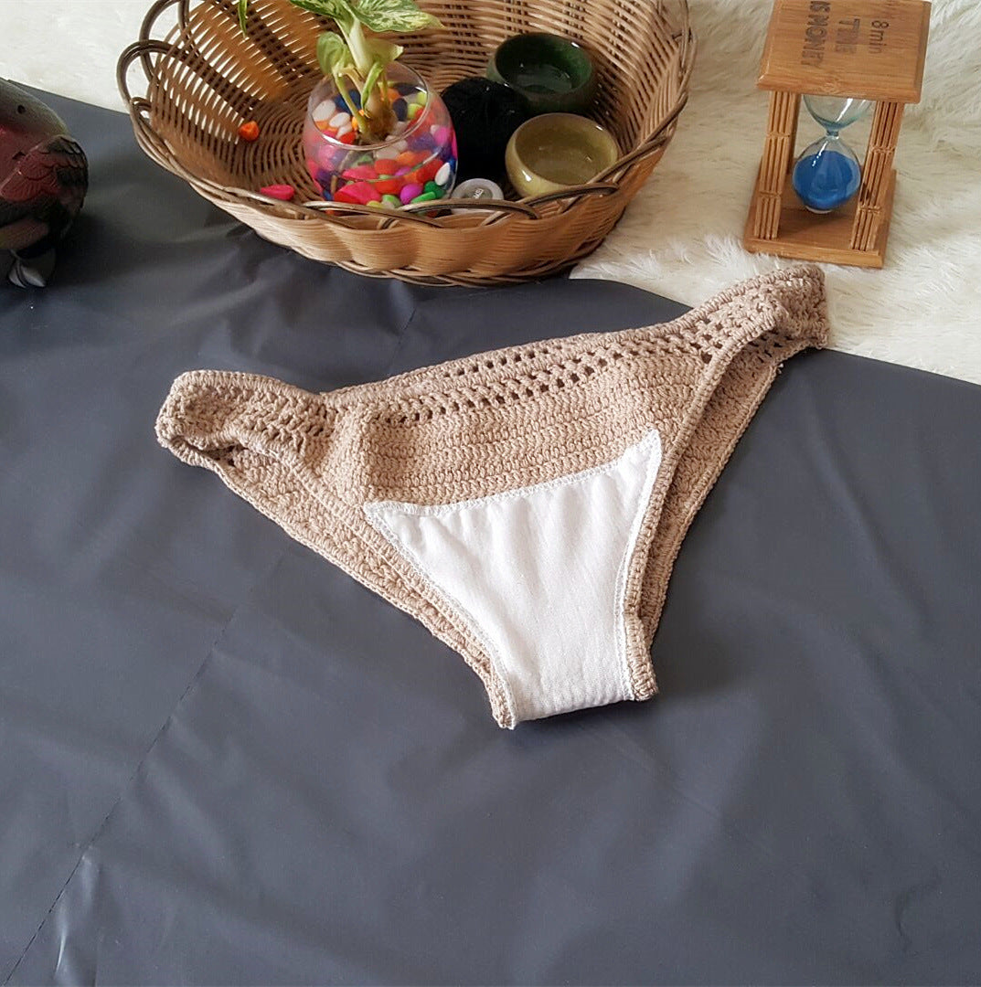 Europe and the United States New Woman Swimsuit Set, Beach Sunshine Bath, Foreign Trade Crochet Crochet Tassel Bikini