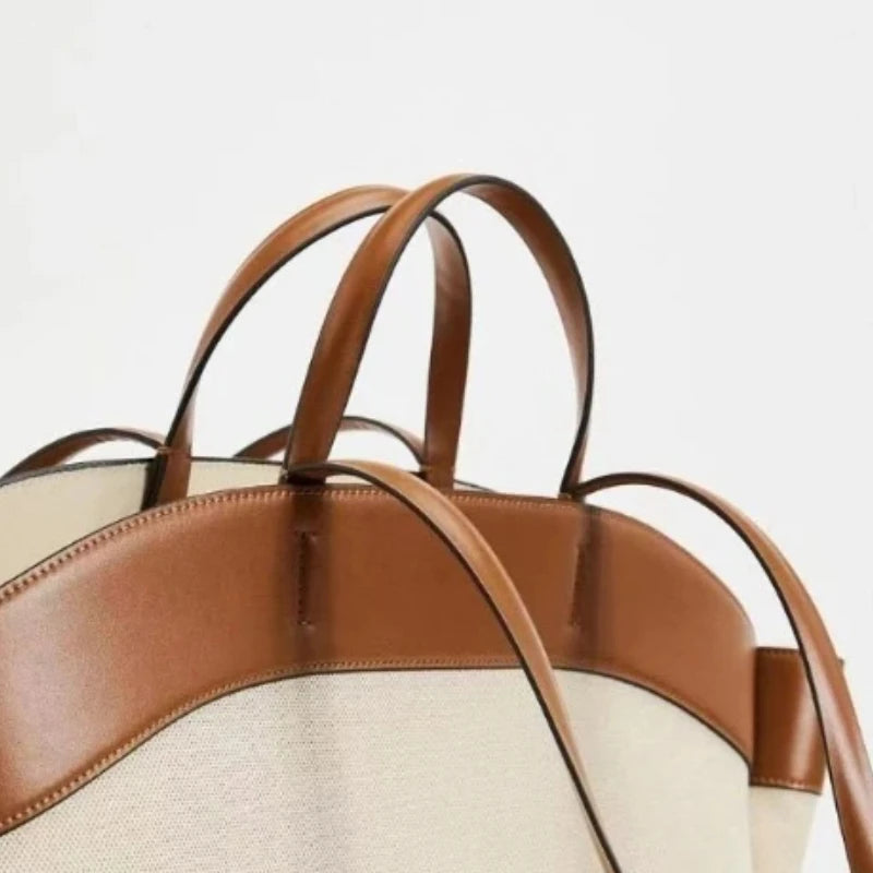 Foreign Trade Fashion Beautiful Canvas Satchels Bag New Mommy Bag Large Capacity Commuter Hand Bill Shoulder Casual Tote Package