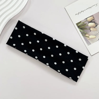 Women's yoga elastic headband with polka dots, autumn fashion makeup
