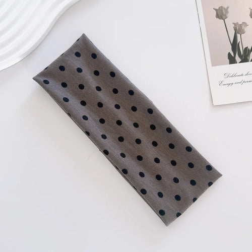 Women's yoga elastic headband with polka dots, autumn fashion makeup