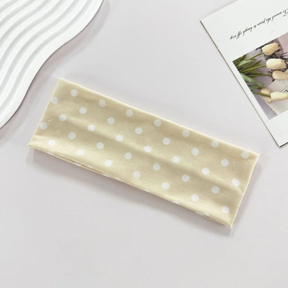 Women's yoga elastic headband with polka dots, autumn fashion makeup