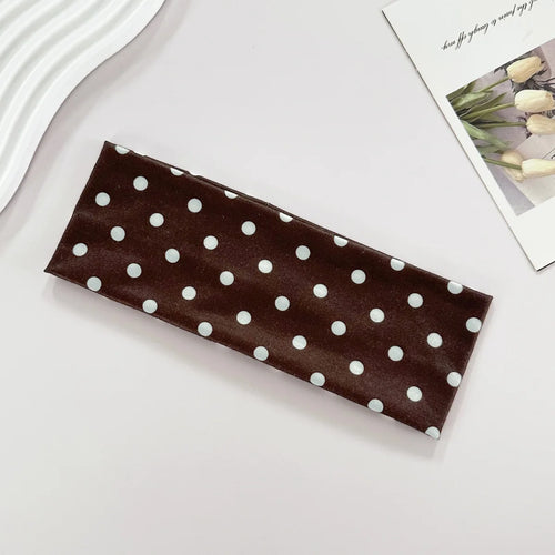Women's yoga elastic headband with polka dots, autumn fashion makeup