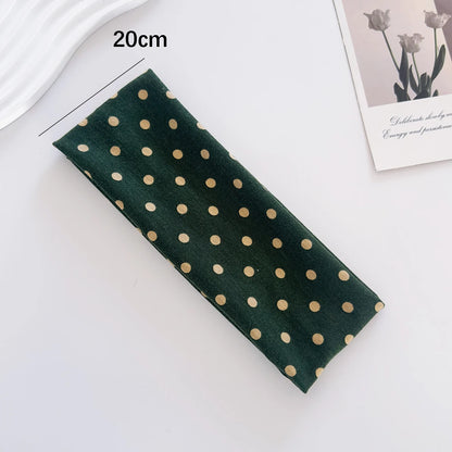 Women's yoga elastic headband with polka dots, autumn fashion makeup