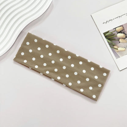 Women's yoga elastic headband with polka dots, autumn fashion makeup