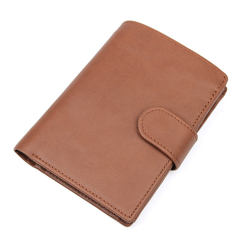 J.M.D Leather Wallet Multi Card Leather Men'S Wallet Purse RFID Scan 8129 anti Foreign Trade