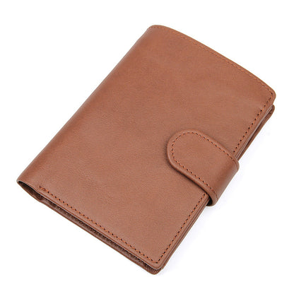 J.M.D Leather Wallet Multi Card Leather Men'S Wallet Purse RFID Scan 8129 anti Foreign Trade