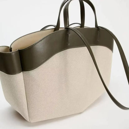 Foreign Trade Fashion Beautiful Canvas Satchels Bag New Mommy Bag Large Capacity Commuter Hand Bill Shoulder Casual Tote Package