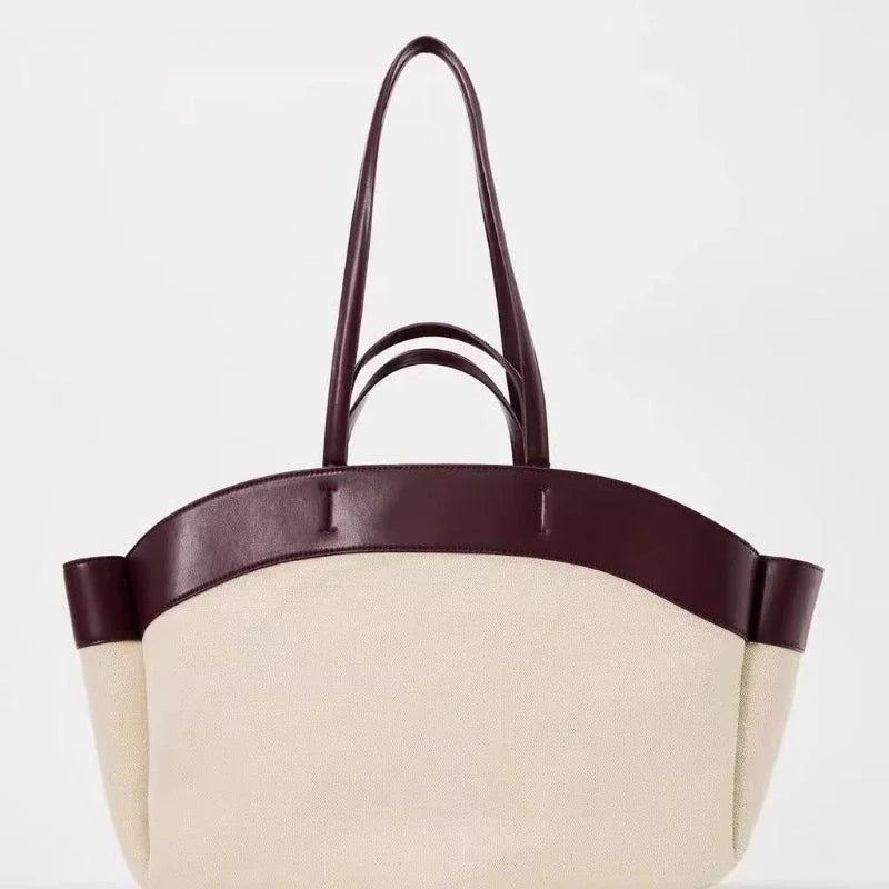 Foreign Trade Fashion Beautiful Canvas Satchels Bag New Mommy Bag Large Capacity Commuter Hand Bill Shoulder Casual Tote Package