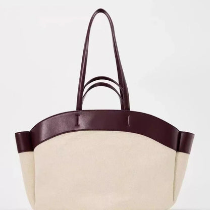 Foreign Trade Fashion Beautiful Canvas Satchels Bag New Mommy Bag Large Capacity Commuter Hand Bill Shoulder Casual Tote Package