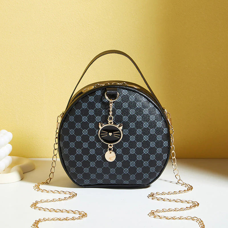 Flower Small round Bag 2024Small Bag Simple Casual Small Bag Foreign Trade Manufacturers Wholesale Printing Foreign Style Bag