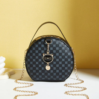 Flower Small round Bag 2024Small Bag Simple Casual Small Bag Foreign Trade Manufacturers Wholesale Printing Foreign Style Bag